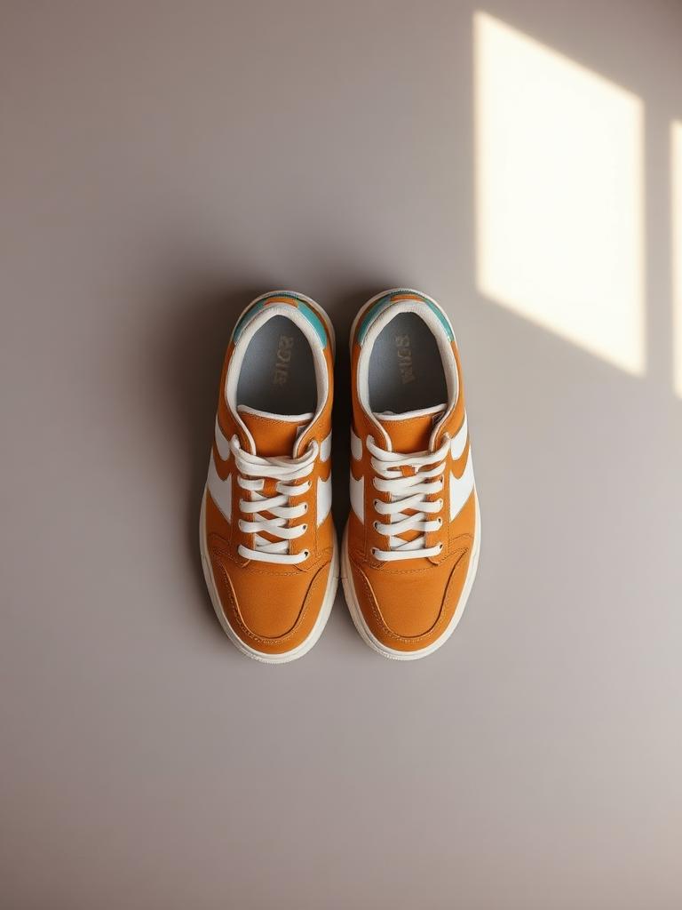 Baskets photographiées pour une annonce